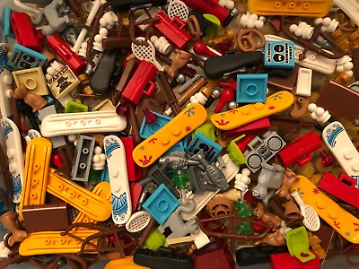 #ad LEGO BULK LOT OF 100 NEW MINIFIGURE ACCESSORIES TOOLS WEAPONS MINIFIG PARTS