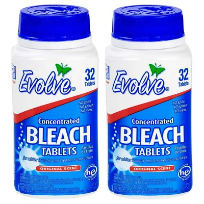 #ad New For Ultra Concentrated Bleach Tablets Original Scent 64 Total 2 Pack