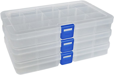 #ad DUOFIRE Plastic Organizer Container Storage Box Adjustable Divider Removable for $9.93