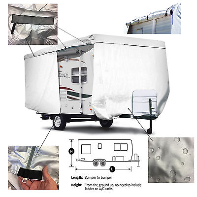 #ad 19#x27; 20#x27; L Ultimate waterproof heavy duty Travel Trailer Camper Storage Cover