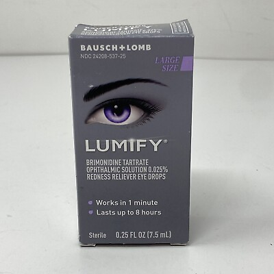 #ad Bausch Lomb Lumify Eye Drops 0.25 fl oz Exp 10 2025