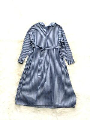 #ad Ichi Striped Long Dress Shirt No41 From Japan