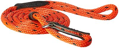 #ad British Rope Slip Lead for Dogs 6#x27; Orange Black