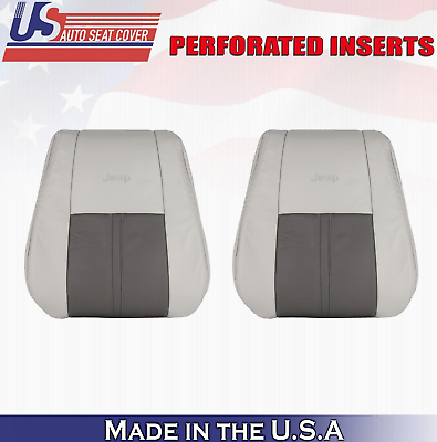 #ad 2006 For Jeep Grand Cherokee Limited Driver amp; Passenger Top Leather Covers Tan