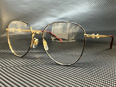 #ad GUCCI GG0880O 005 Gold Havana Round Women#x27;s 56 mm Eyeglasses