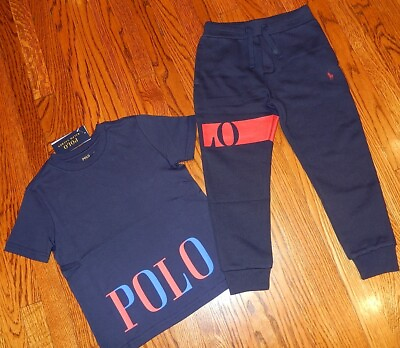 #ad POLO RALPH LAUREN AUTHENTIC TODDLERS BOYS BRAND NEW ORIGINAL 2Pc SET Size 5 NWT