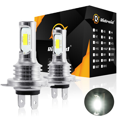 #ad H7 LED Headlight Bulbs Kit High Low Beam 6500K Super Bright White Lights 2x