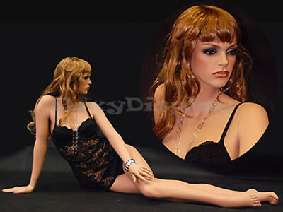 #ad Pretty Face Female Fiberglass mannequin Fleshtone Dress Form Display #MD FR11