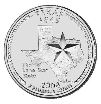 #ad 2004 D Texas State Quarter $1.80