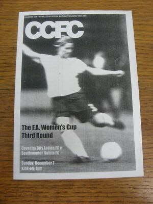 #ad 07 12 2003 Coventry City Ladies v Southampton Saints Ladies FA Womens Cup 4 P