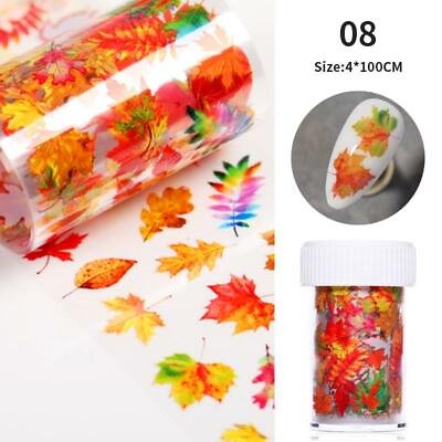#ad Leaf Flowers Nail Foils Glitter Holographics Nail Transfer Stickers Paper