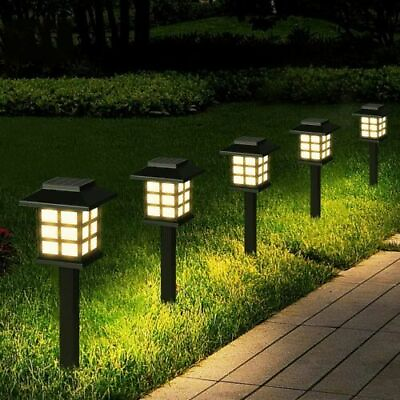 #ad 12 Pack Solar Pathway Lights Outdoor Solar Garden Lights for Patio Yard Driveway