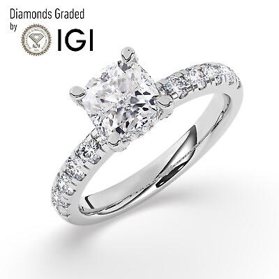 #ad IGI2.00 CT Solitaire Lab Grown Cushion Diamond Engagement Ring950 Platinum