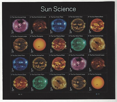 #ad 2021 Scott #5598 5607 SUN SCIENCE Sheet of 20 U.S. Forever Stamps