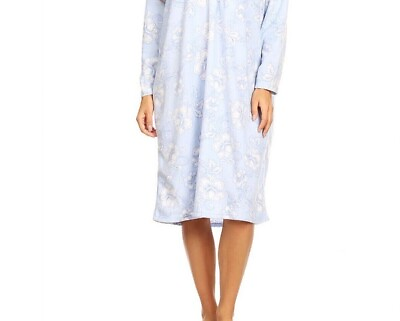 #ad 4026 Fleece Womens Nightgown Sleepwear Pajamas Woman Long Sleeve Sleep Dress