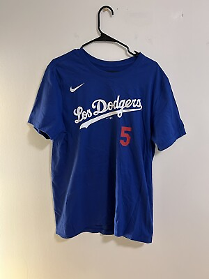 #ad Nike LA Dodgers “Los Dodgers” Freddie Freeman Player Jersey Shirt Blue Sz L NWOT