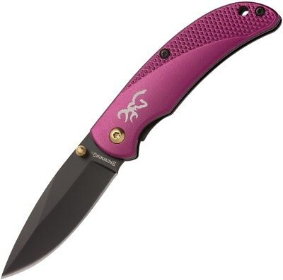 #ad Browning 3220343 Prism 3 Linerlock Purple Folding Pocket Knife
