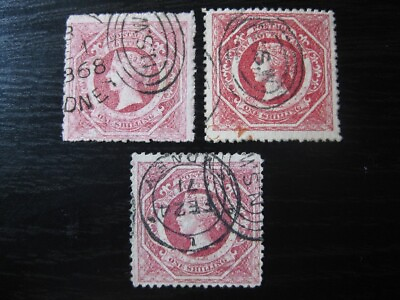 #ad NEW SOUTH WALES Sc. #42 42a 42c SG #168 169 170 used stamp lot SCV $65.00
