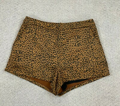 #ad lost amp; Wander Womens sz Small Brown Cheetah Print Short Shorts