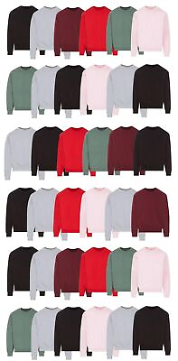 #ad BILLIONHATS 36 Pk Mens Crewneck Fleece Lined Pullover Sweatshirts Wholesale Bulk