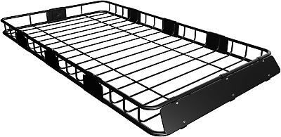 #ad 64 X 39 Inch Heavy Duty Roof Rack 150Lbs Capacity Rooftop Cargo Carrier Basket