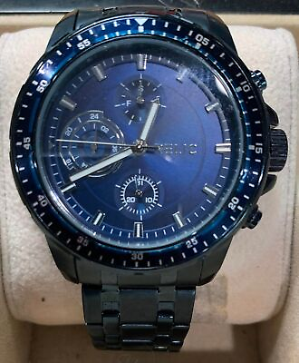 #ad Relic Men#x27;s Quartz Watch Blue Metallic Water Resistant Sharp Stylish EUC