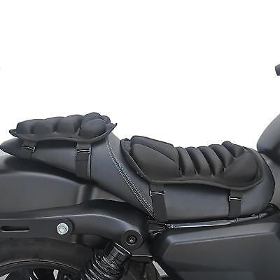 #ad 2PCS X 3D Motorcycle Seat Cushion Motorbike Pillow Pad Anti Cover Slip Gel Seat