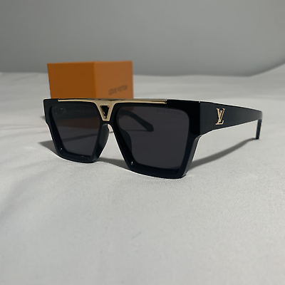 #ad Louis Vuitton Z1502W Men#x27;s Sunglasses Black amp; Gold Tone Pre Owned Used