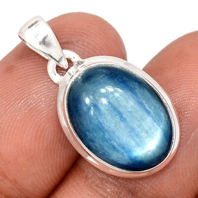 #ad Natural Kyanite Brazil 925 Sterling Silver Pendant Jewelry CP26674