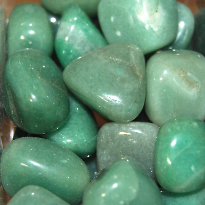 #ad Green Aventurine Crystal Tumbled Stones Medium