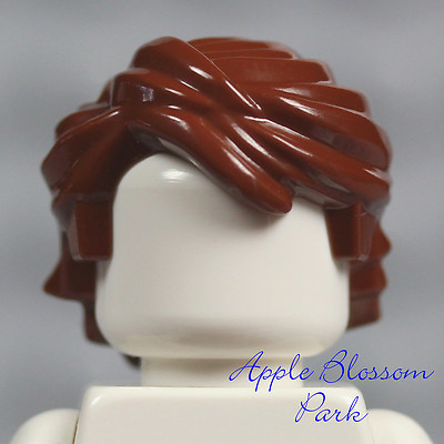 #ad NEW Lego Minifig Reddish BROWN HAIR Anakin Minifigure Boy Girl Long Head Gear