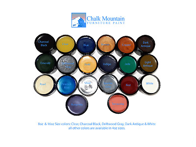 #ad Chalk Mountain Furniture Paint 4oz Slow Dry Natural Wax select from 20 colors