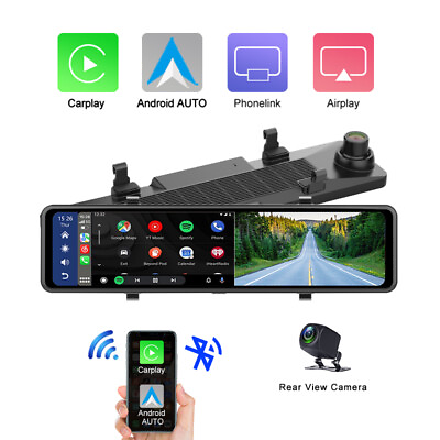 #ad HD 2K 1080P 11.26quot; Car Dash Cam Rearview Mirror Android Radio Carplay WIFI DVR