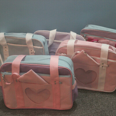 #ad Girl Canvas Handbag Japanese School Uniform Shoulder Bag JK Cosplay Student Cute