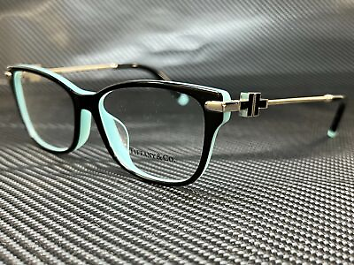 #ad #ad TIFFANY TF2207F 8055 Black On Tiffany Rectangle Women#x27;s 54 mm Eyeglasses
