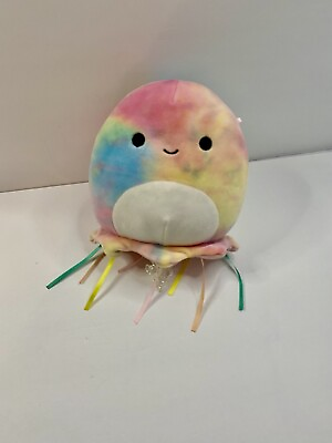 #ad Janet the Tie Dye Jellyfish 7.5quot; Squishmallow 2021 Kellytoy Marshmallow Plush