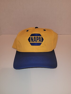 #ad Vintage 2000 NAPA 75th Anniversary Yellow Adjustable Hat Strapback Baseball Cap