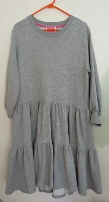#ad Kate Spade Sweatshirt Dress Broom St gray Large Tiered