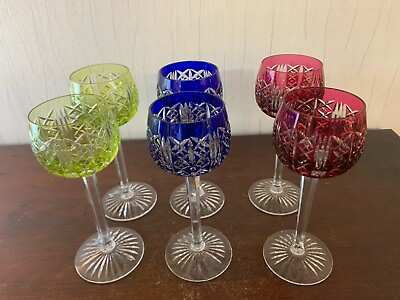 #ad 5 Glasses Crystal Model Riesling Of Saint Louis Price per Unit