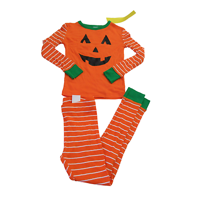 #ad Target Kids Size 12 Pumpkin Halloween Sleepwear Set Long Sleeve amp; Pants Orange