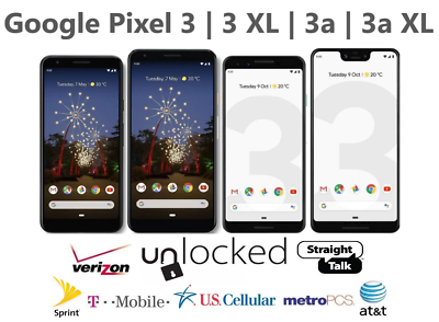 #ad Google Pixel 3 3 XL 3a 3a XL 64GB 128GB Unlocked Verizon ATamp;T T Mobile $129.95