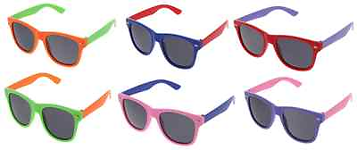 #ad Super Cool Multi Color Neon Color Sunglasses 80’S pool luau party favors Kid New