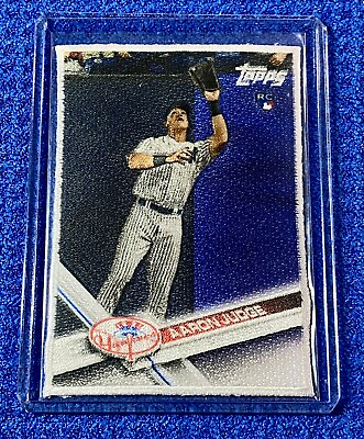 #ad SSP Rare NY Yankees Rookie AARON JUDGE 2021 Cloth Patch RP of 2017 Topps Ser1 RC