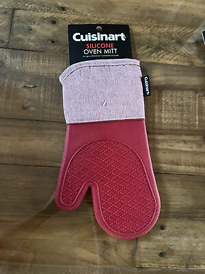 #ad NEW Cuisinart Silicone Oven Mitt Red Oven Glove Holiday kitchen decor