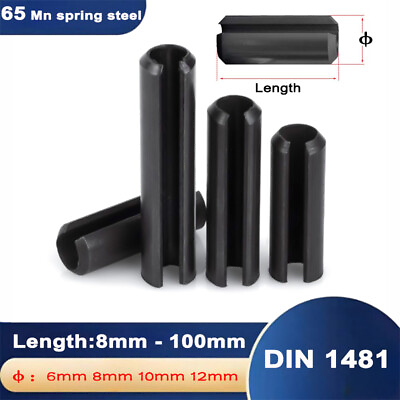 #ad M6 M8 M10 M12 Spring Tension Split Spring Pins Dowel Sellock Roll Pin DIN 1481