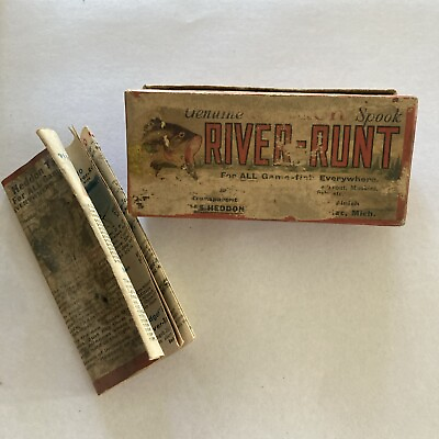 #ad Vintage River Runt Fishing Lure 9409 XRS Silver Shore Minnow Box amp; Insert Only