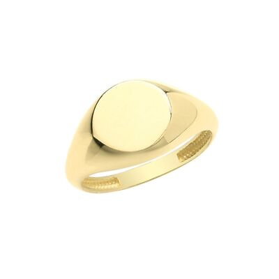 #ad Round Signet Ring Sizes H Q Contact us before ordering Yellow Gold