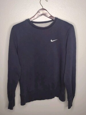 #ad Nike Mens Crewneck Sweatshirt Medium Navy Activewear Lounge A14