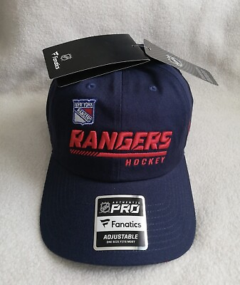 #ad New Fanatics Pro NHL NEW YORK RANGERS Hockey Rinkside Adjustable Mens Cap Hat