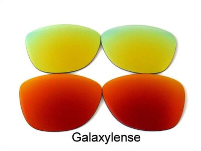 #ad Galaxy Replacement Lenses For Oakley Frogskins Sunglasses Redamp;Gold Polarized